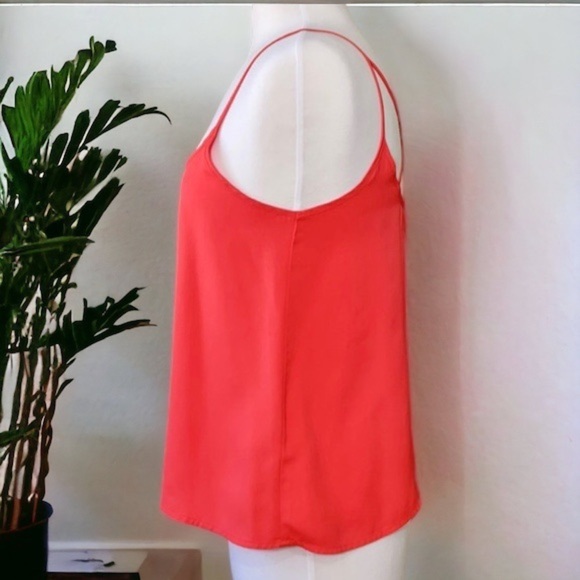 Abercrombie & Fitch Red Orange Cross Back Strappy Lightweight Cami Top Size XS - Picture 3 of 9